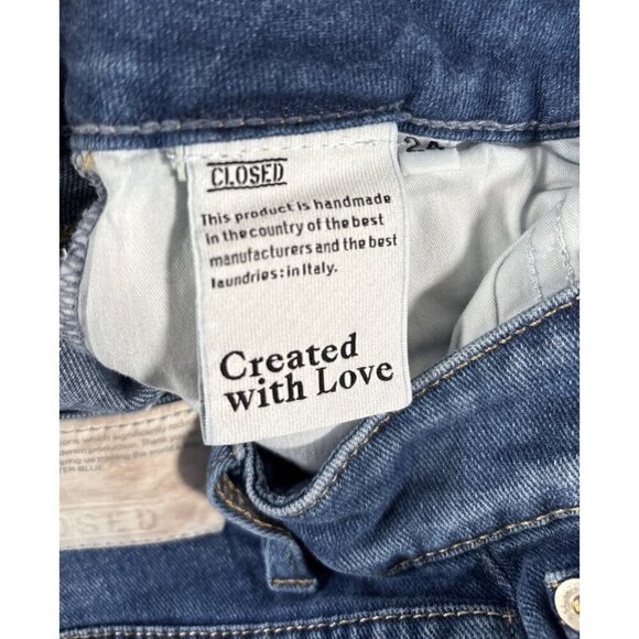 Closed Organic Cotton Jeans Made In Italy Distressed Ankle Denim Women's Sz 24 - Picture 9 of 11